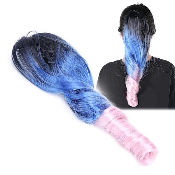Gradient 3 väriä Claw Clip Hiusperuukki Jatkeet Hiuskappale Kihara Peruukki Ponihäntäperuukki 55cmTyyli: kolme