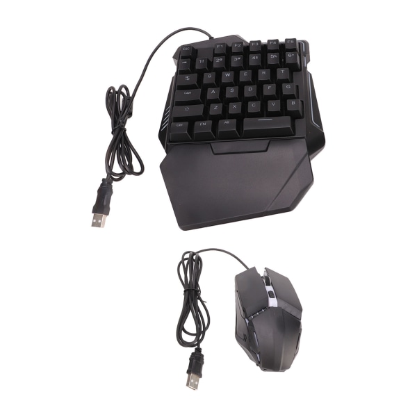 Enhandstangentbord Musset Set 35 nycklar RGB-bakgrundsbelysning Maskiner Mini Bärbar speltangentbord för bärbar dator
