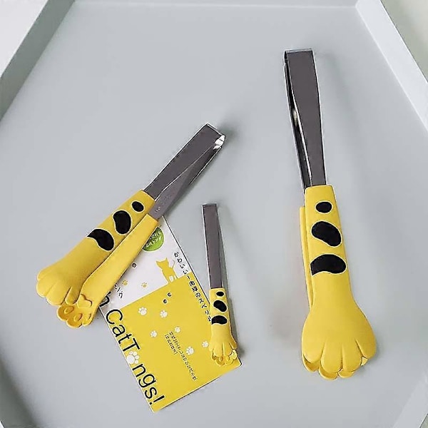 1 stk sett med kattetang kjøkkenmatlagings tang 12cm katteklo-formet mattang kjøkkentilbehør for matlaging av kaker, desserter, fruktsalat, sukker, ba