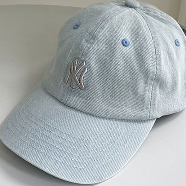 Baseballhatt Broderibokstav Justerbar unisex denim Baseballhatt för vår sommar Ljusblå YM 22.05-22.83in