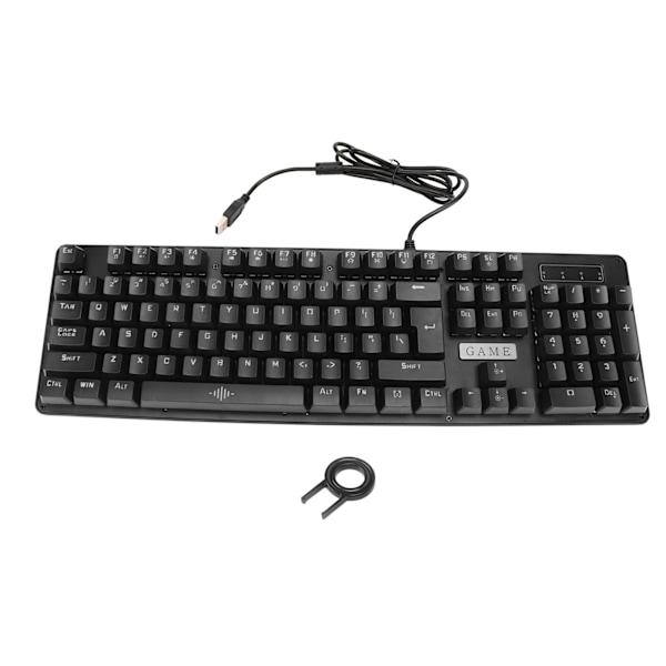 Mekaniskt speltangentbord Trådbundet RGB Bakgrundsbelyst 104 nycklar ABS Blue Switch Tangentbord för dator DC 5V
