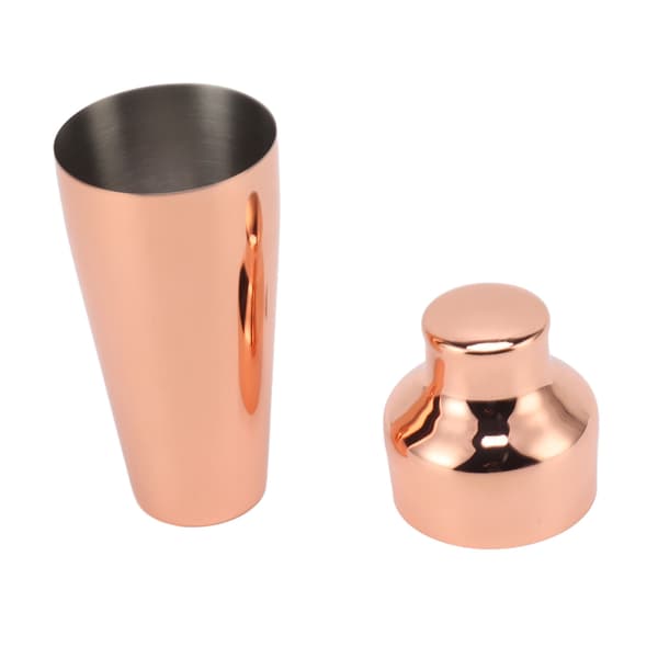Cocktailshaker 304 fransk stil i rustfrit stål Bartender Shaker til blandede drinks Rose Gold