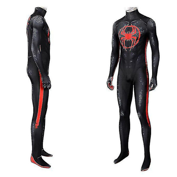 Spider-Man Miles Morales Cosplay-kostyme for barn og voksne M Jumpsuit (ingen maske)