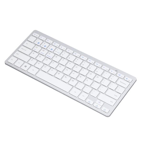 Bluetooth-tangentbord surfplatta PC ultratunt bärbart 78 tangenter vitt trådlöst Bluetooth-tangentbord för IOS för Android