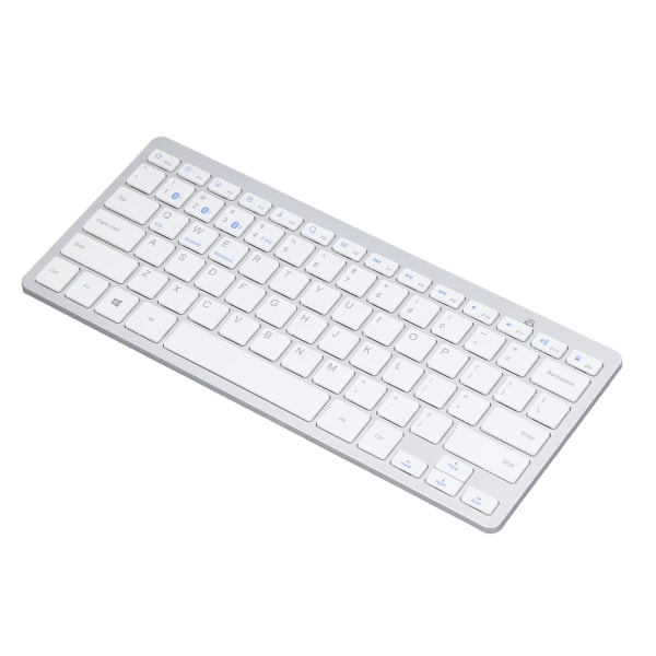 Bluetooth-tastatur Nettbrett-PC Ultra Slim Bærbar 78 Taster Hvit Trådløst Bluetooth-tastatur for IOS for Android