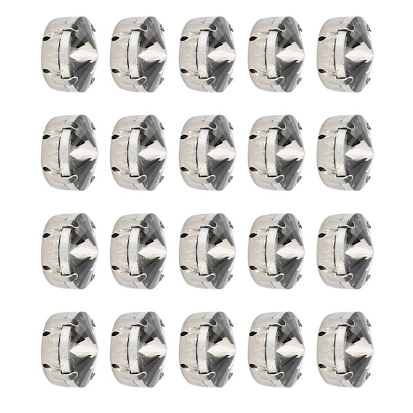 20 st DIY klodiamanter bröllopsklänning retro mode hantverk glas kläder dekorationer 15 mm kokosgrå rund glas klodiamant