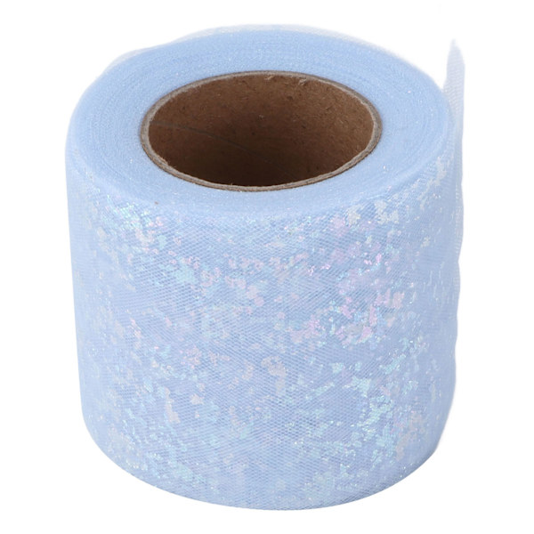 Tulletyg DIY-hantverk Slitstyrka Symfoni Polyester Lätt Bärbar Tulle Rullar 6cm Ljusblå