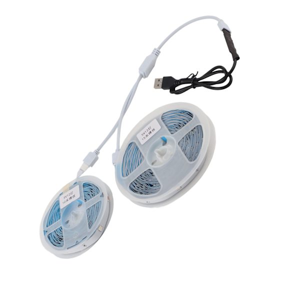 LED RGB-stripe lys 5V knappkontroll tape lys fargeskiftende USB-drevet stripe lys for soverom 25m / 82ft