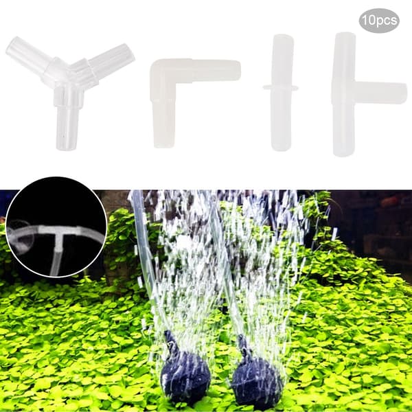 Plastik Akvarium Luftpumpe Slange Samlinger Akvarium Luftslange Konnektor Rørfittings