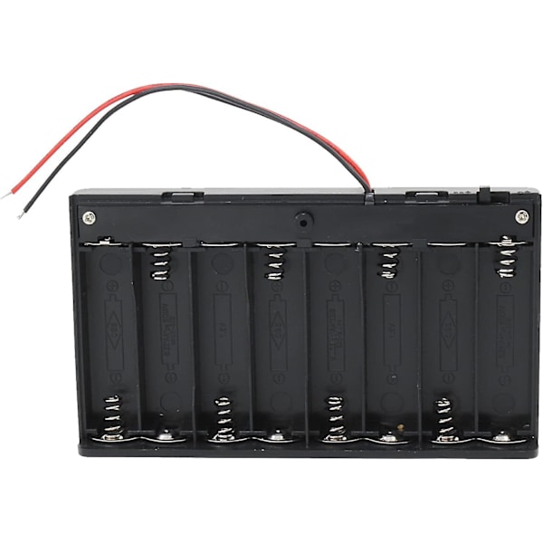 2 st AA 12V Batterihållare Plastfodral Batteriförvaringslåda Med På/Av-knapp och Förslutningsbara Kabelband
