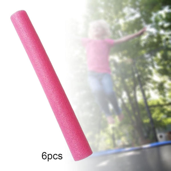 3 x 6 st Trampolinskyddsstolpe Skumskydd för rör Röd