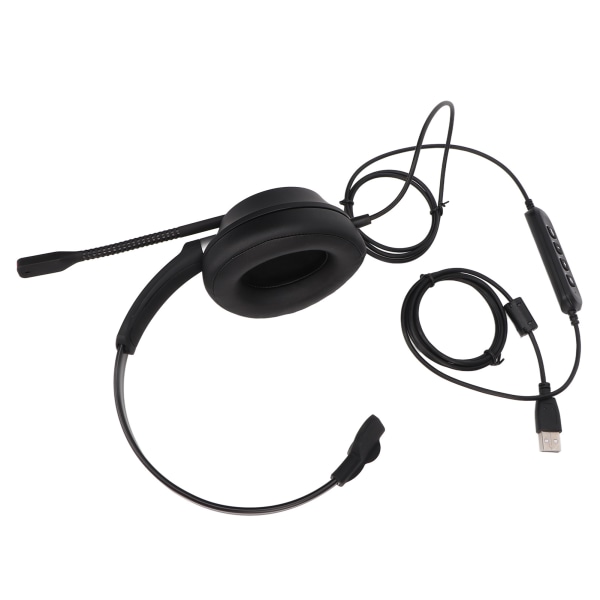 Telefonheadset Professionell HD-brusreducering USB kontakt Volymjustering Mono Kundservice Headset