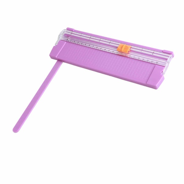 Papirkutter Liten Minifolding Klarskala Grader Gratis karbonstålskjæring Scrapbook Papir Trimmer Lilla