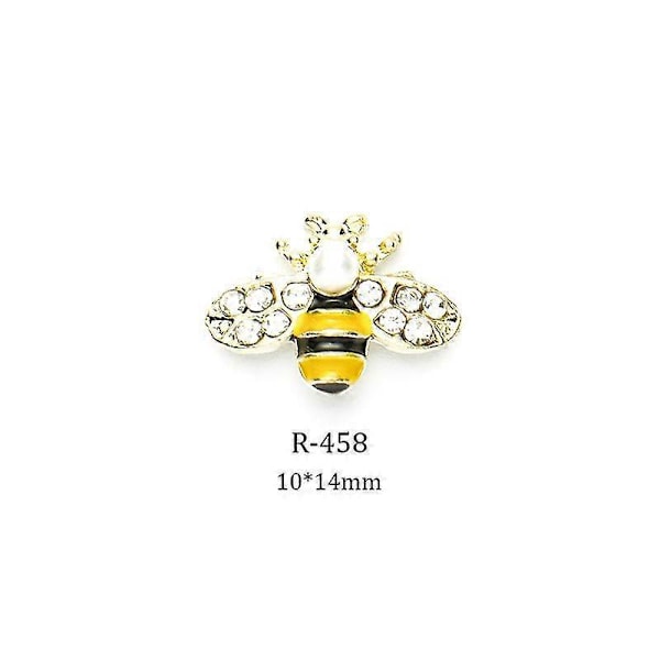 20 stk. Metalliske negletilbehør Gulllegering 3D Diamantdekorasjoner for DIY Manikyr