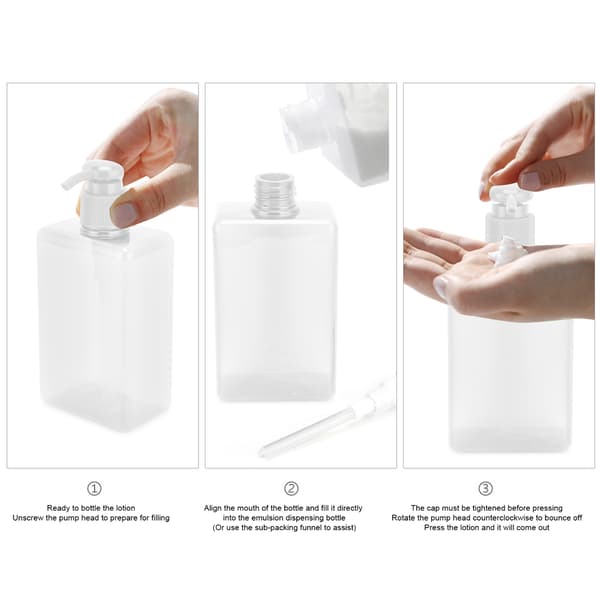 3 st 150 ml pumpflaskor Tomma flytande handtvålsbehållare Plastpressflaskor för kök badrum