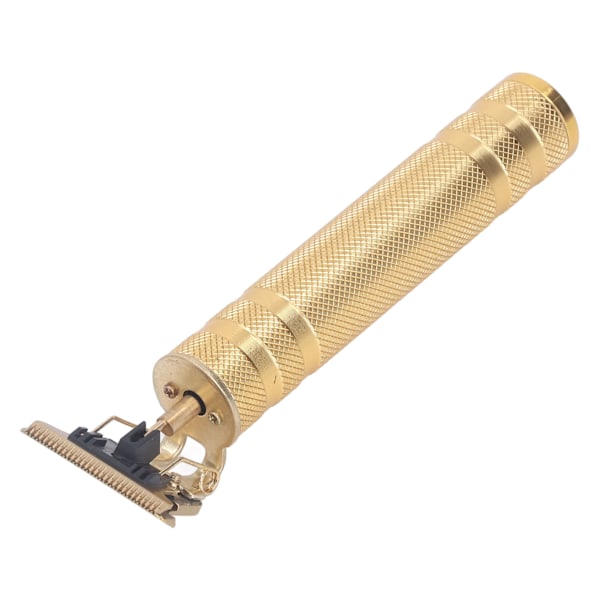 T-blad hårklippare USB-laddning Elektrisk kompakt bärbar professionell hårklippare för män Grooming Kit Metallic Gold Pattern