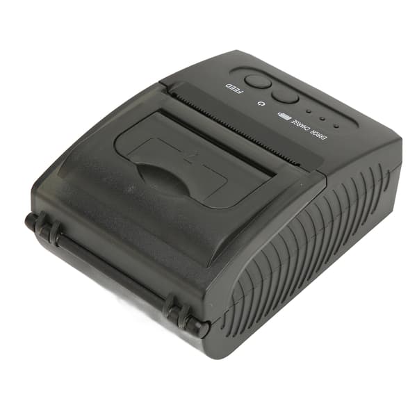 Termisk skriver bærbar 58 mm papirbredde 2000 mAh oppladbar termisk etikettskriver 100 til 240 V EU-plugg