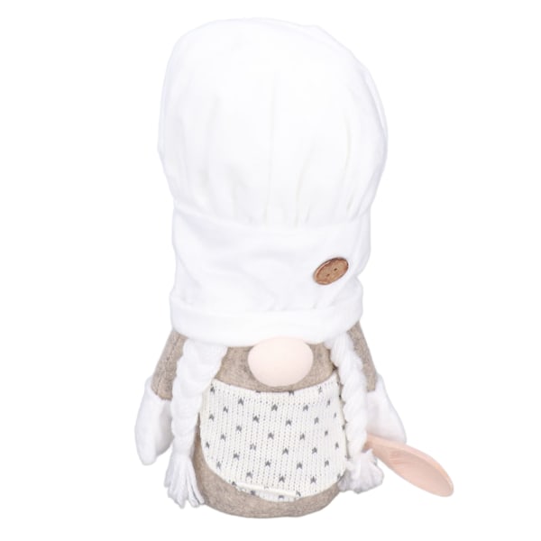 Gnome Doll Cute Soft Faceless Gnome Plush with White Chef Hat for Home Kitchen Decoration Ornament Gift