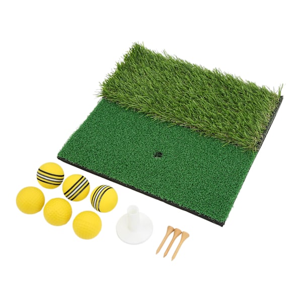 Treffematte Dual Grass Minigolftrening Øvingspute Launch Zone Treffgressmatte