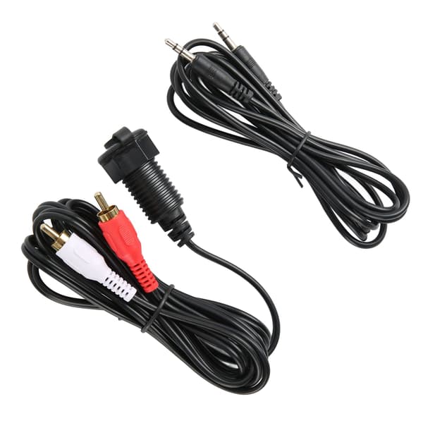 2m/6.56ft AUX Panelmonteringskabel 3,5 mm til 3RCA Dashbord Panel Flush Mount Kabel for Bil Båt Motorsykkel