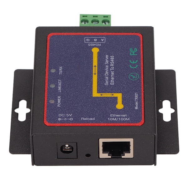 RS485 till RJ45-omvandlare 300bps till 230400bps Minus10℃ till 55℃ 10/100M datahastighet Ethernet seriell server för Windows-system