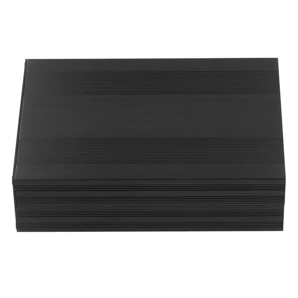 Aluminiumslegering Projektkapsling Video Converter Boks Split DIY Etui Børstet Sort 54x145x200mm