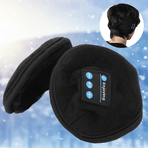 Vinter øreklokker musikk for Bluetooth 5.0 myk hudvennlig oppladbar ørevarmer