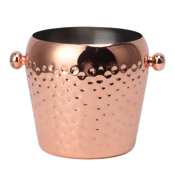 Isbøtte i rustfritt stål, miniisolert frysebeholder for bar, vin, champagne, 1L, rosegull
