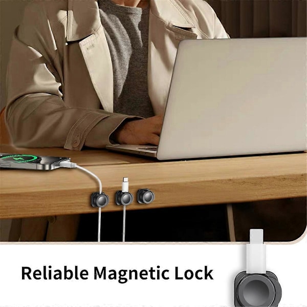 Magnetisk Kabelklemme Kabelhåndtering Ledningsorganisator Selvklebende Ledning