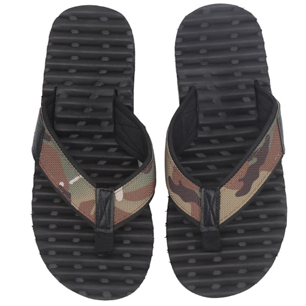 Sommarlättvikt FlipFlops MultiLayer AntiSlip Tofflor EVA FlipFlops Svart Botten(43 )
