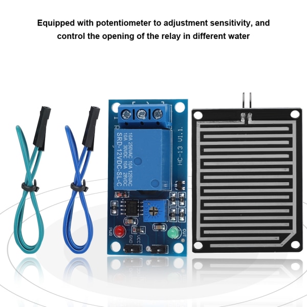 12V regnvatten Regndroppar Detektionssensormodul Reläkontrollmodul