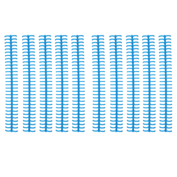 10 stk. Binderygsøjler Spiraler Spoler Kamme 30 Huller Plastikstrimmel til Løsblad 1/2in Diameter Blå