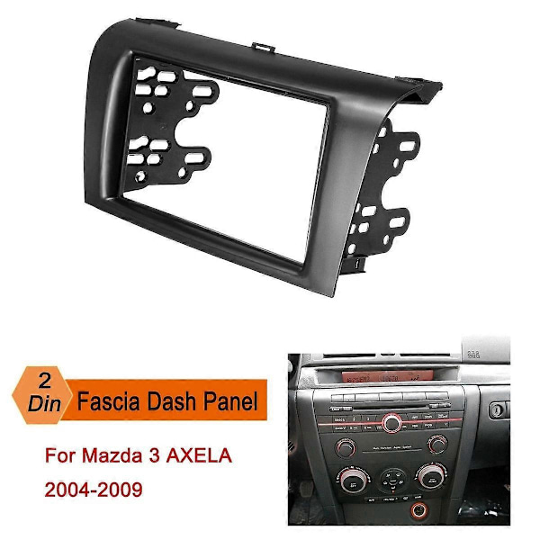 2DIN Bil Stereo Radio DVD Fascia Platt Trim Kit för 3 AXELA 04-09