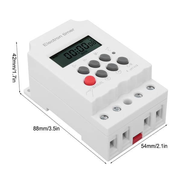 Elektronisk Timer Switch Mikrocomputer Intelligent Stor Strøm KG316T-II 220VAC 30A