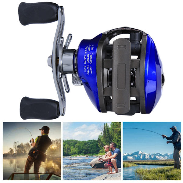 14 axlar gjutrulle Long Shot Anti Explosive Line Magnetic Force Brake Fiskehjulsredskap (höger hand)