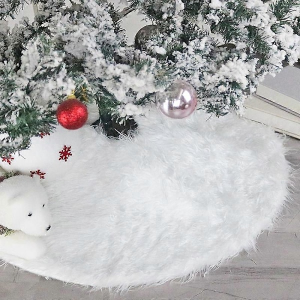 2025 Ny 78 cm julgransmatta, vit julgranskrage