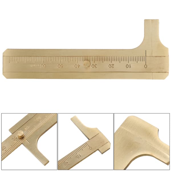 Messing skyvelære Valnøtt armbånd Måleverktøy Smykker Testing Calipers8cm