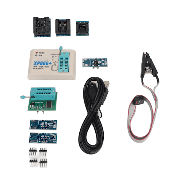 Høyhastighets USB-programmeringssett med 8 testede basestøtter for 25 FLASH for 24 EEPROM for 25 EEPROM for 93 EEPROM