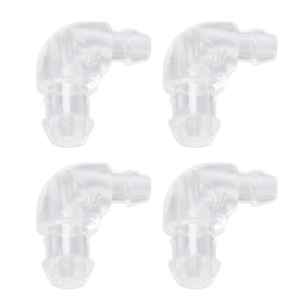 10 stk BTE-slangeadapter Tydeligere lydkvalitet Transparent lydhjelpslangekontakt for gjenlyd