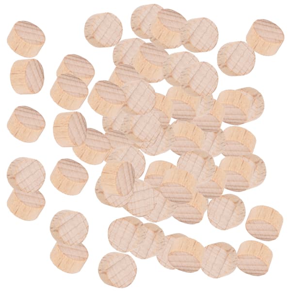 Bøg Ubehandlet Træskive DIY Håndværk Runde Træskiver Chip Tilbehør 100 stk. x 3 poser 1 cm
