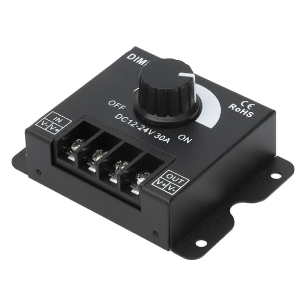 30A LED lysdæmper PWM Unicolor enkeltkanal justerbar dæmpningscontroller DC 12V‑24V