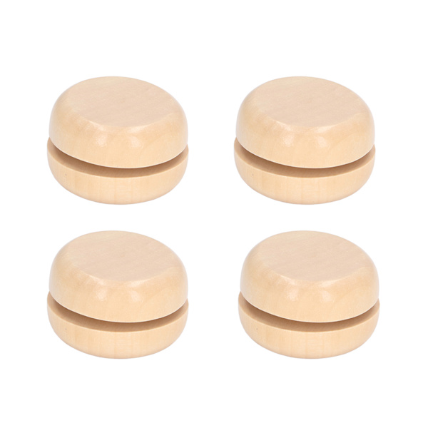 4 st trä Yoyo liten storlek bärbar premium hållbar trä oavslutad yta DIY YoYo vanlig trä YoYo
