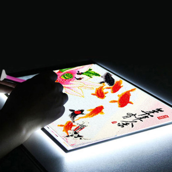 A5 USB LED Copy Board 3 niveauer dæmpende lysstyrke Justerbar Ultratynd sporingslysboks til tegning Animation Skitsering