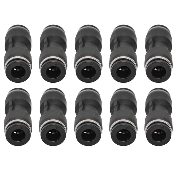 10 stk. pneumatiske koblinger, rett push-in rørfittings, luftkompressortilbehør 10 mm