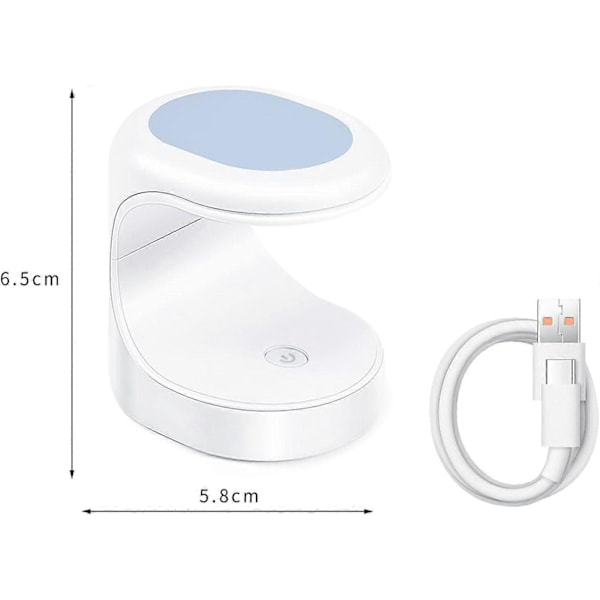 Mini UV Neglelakk Lampe, Negletørker UV Lampe for Gel Neglelakk, Bærbar Enkeltfinger Gel Neglelakk for Hjem og Neglesalong Blå