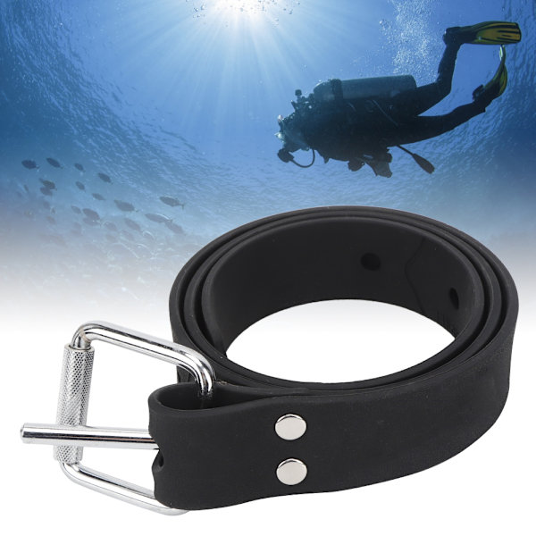 Silikon dykviktbälte med snabbspänne i stål för fridykning undervattensdykning snorkling undervattensfiske 1,5 m