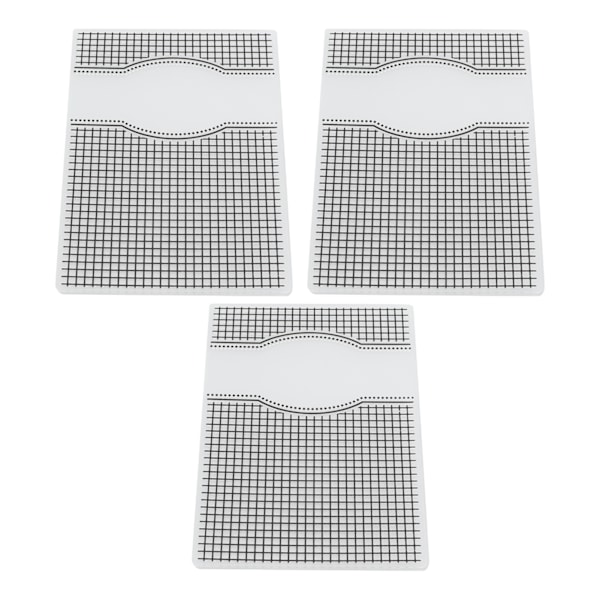 3 stk. Embossing-mapper Unik design konkav konveks teksturmaler for DIY-invitasjoner Kortlaging