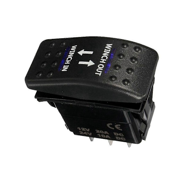 12v 20a Spil Ind Spil Ud On-off-on Vippekontakt 7 Ben Led Blå