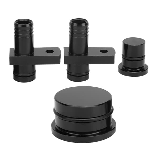 PCV-omdirigeringsfitting med omdirigeringsportprop og resonatorprop, passer til GM Duramax 6.6L 2004.5‑2010 Sort