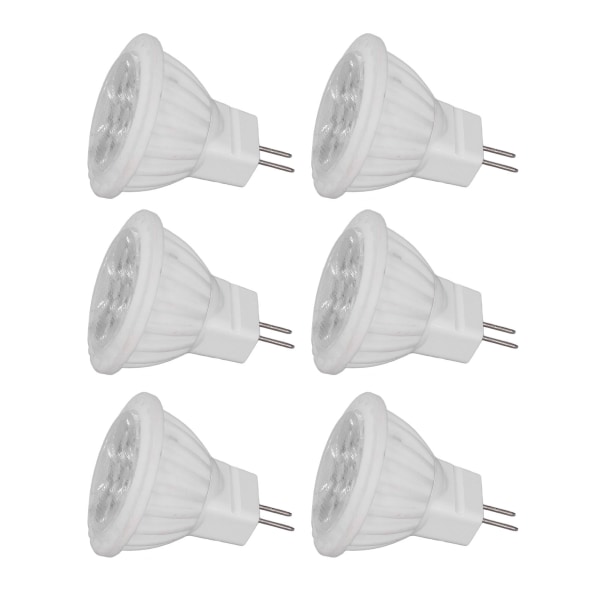 6 stk MR11 LED lyspære 4W GU4 dobbel pin pære Dimbar 360lm lampe for gangvei hage landskapsområder 220V hvitt lys 6000K